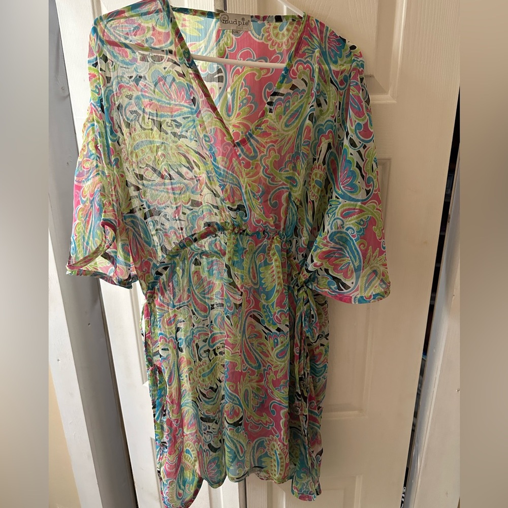 Mud Pie Swim Coverup Paisley